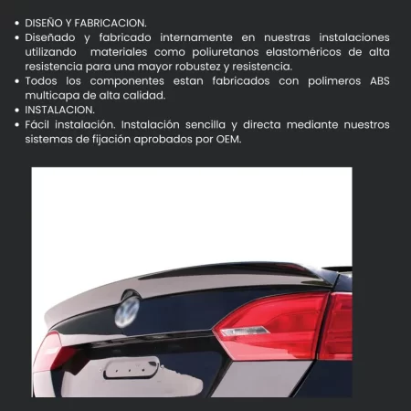 Alerón De Cajuela Tipo Fast Back Para Vw Jetta 2011 - 2018 - Image 3