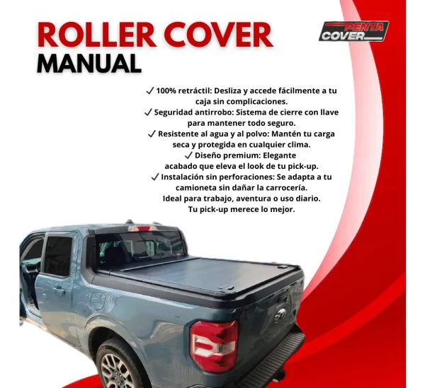 Tapa Cubre Batea Retractil Manual Gmc Sierra 2016 - 2025