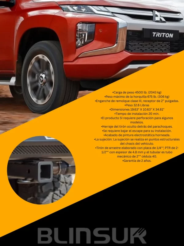 Kit Tiron + Cople Y Bola Para Mitsubishi L200 2020 - 2023