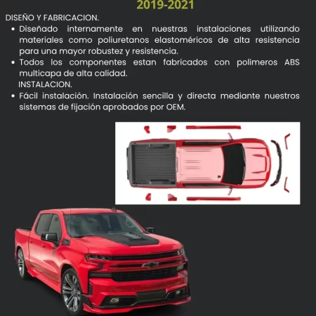 Body Kit Deportivo Caja Corta Silverado 1500 2019 2021 - Image 3