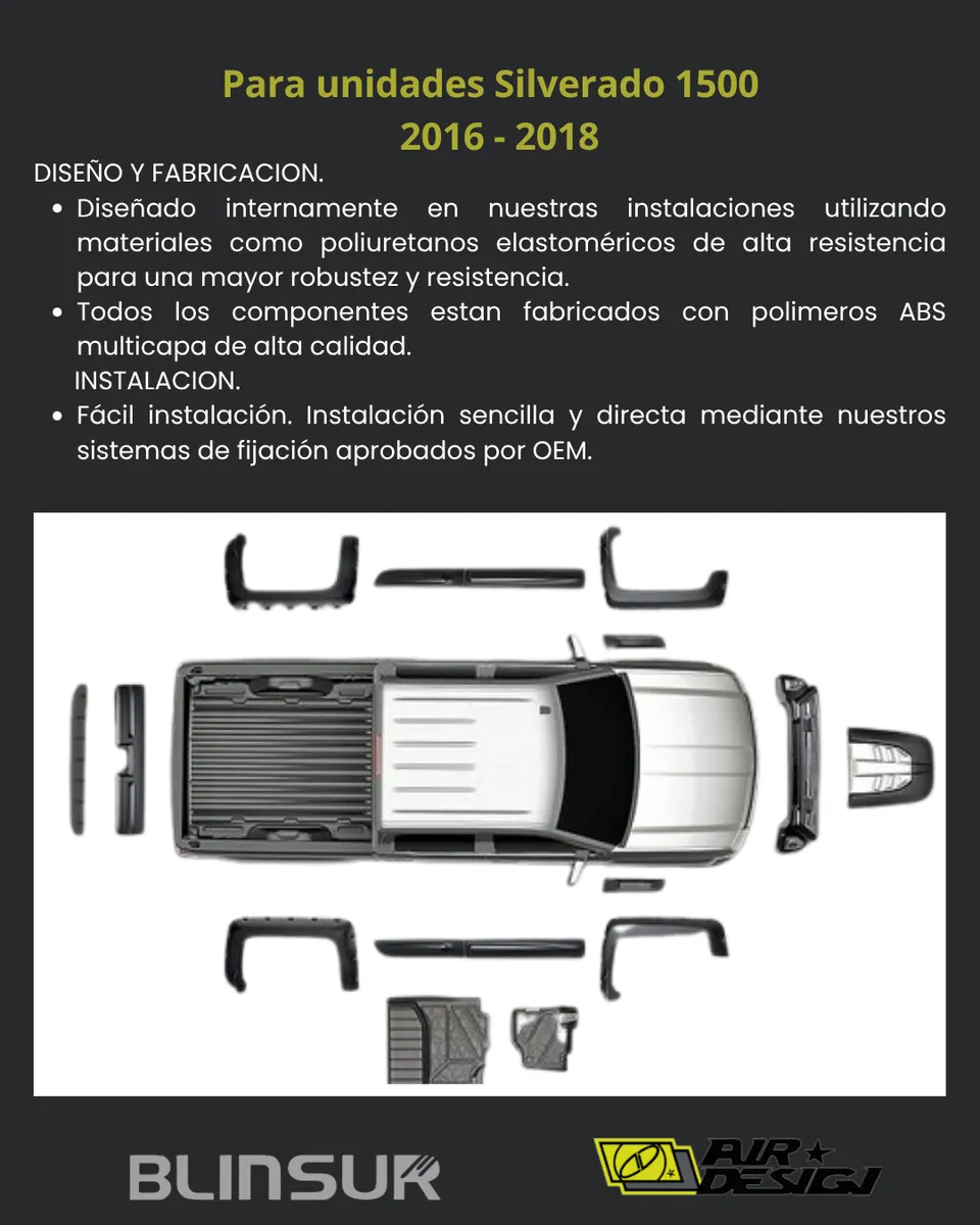 Kit Todoterreno Chev Silverado 1500 Caja Standard 2016 2018 - Image 3