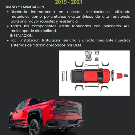 Kit Todoterreno Chev Silverado 1500 Caja Corta 2019 - 2021 - Image 3