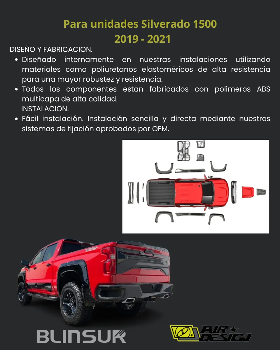 Kit Todoterreno Chev Silverado 1500 Caja Corta 2019  2021 - Image 3