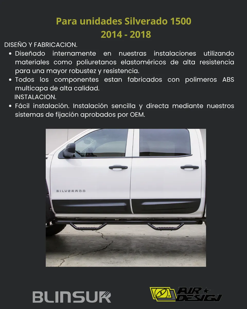 Molduras De Puerta Ancha Airdesign Silverado 1500 2014 2018 - Image 3