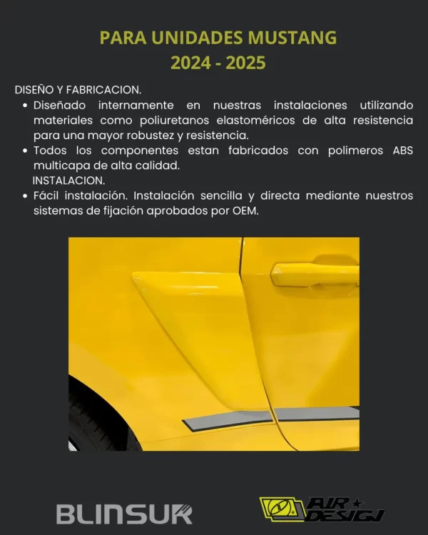 Tomas De Aire Laterales Airdesign Mustang 2024 - 2025
