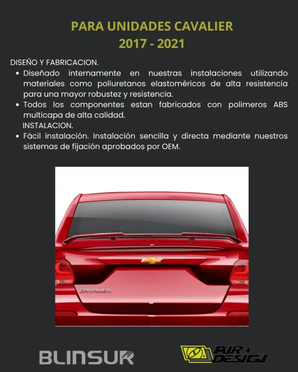 Alerón Volado Air Design Cavalier 2017 - 2021