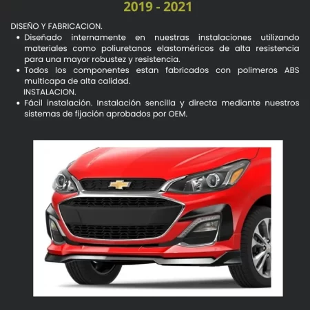 Spoiler Delantero Con Splitter Chev Spark 2019  2021 - Image 3