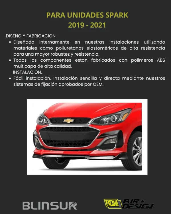 Juego De Cortinas De Aire Chev Spark 2019  2021