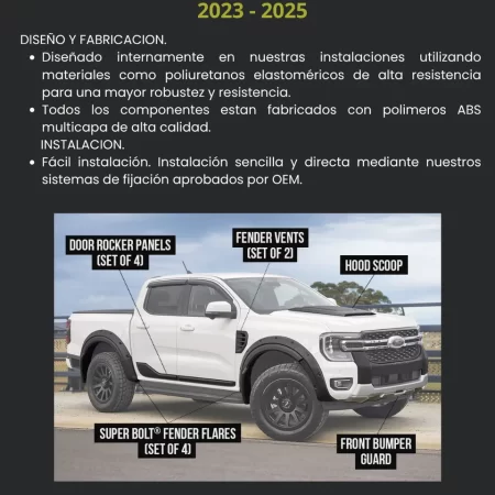 Kit Completo Off Road Ranger Xl / Xlt 2023 2025 Air Design - Image 3