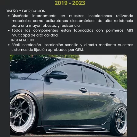Juego De Faldones Laterales Air Design Kia Forte 2019  2023 - Image 3