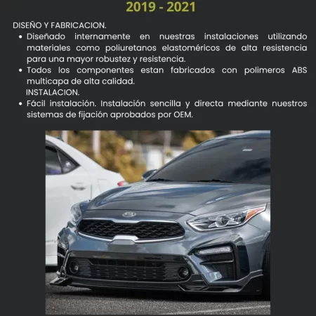 Spoiler/aleron Delantero Air Design Kia Forte 2019 2021 - Image 3