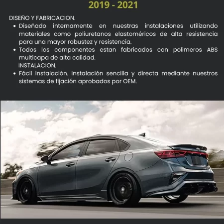 Bodykit Con Difusor Trasero Air Design Kia Forte 2019 - 2021 - Image 3