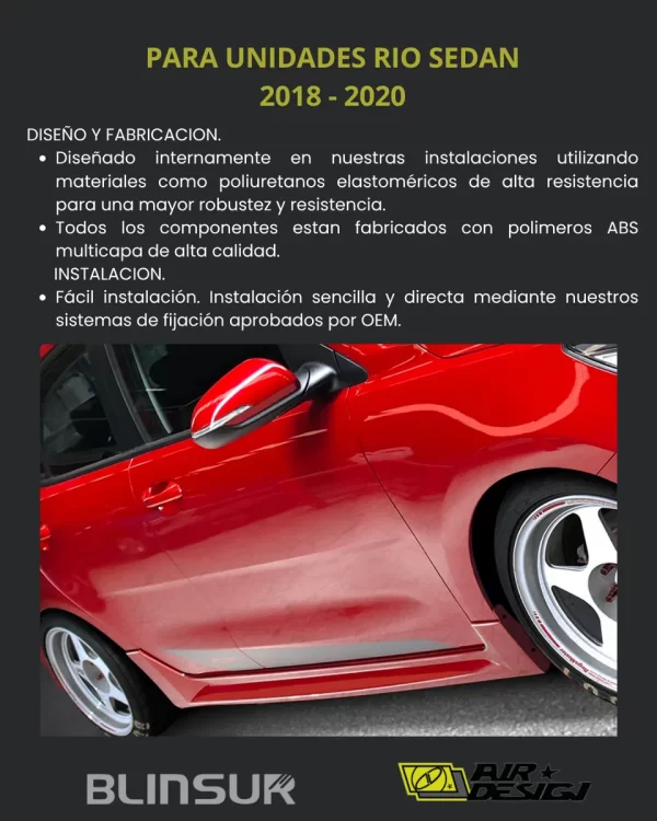 Body Kit Tipo Street Air Design Kia Rio Sedan 2018 - 2020