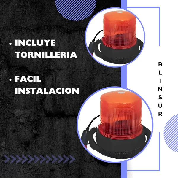 Torreta De Estrobo C/iman Amarilla Pza