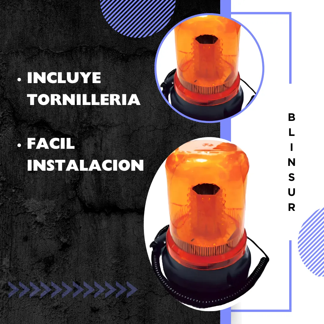 Torreta T/licuadora Con Iman 72 Led Ambar - Image 3