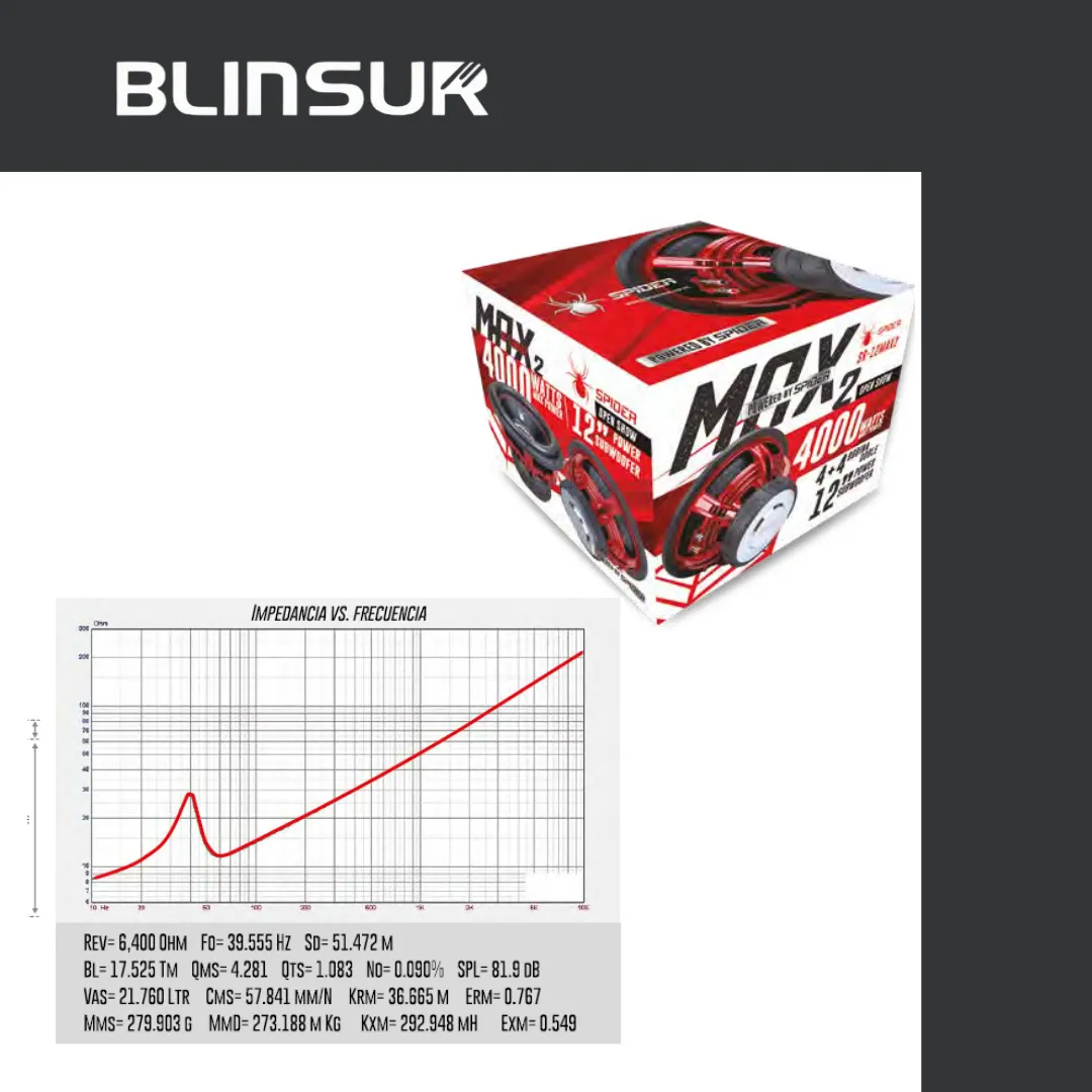 Subwoofer 12 Pulgadas Doble Bobina 4000 W - Image 3