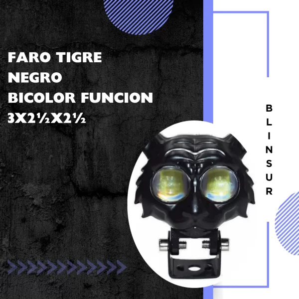 Faro Universal Tigre 12 Hiperled 4 Funciones 12-24v Bicolor