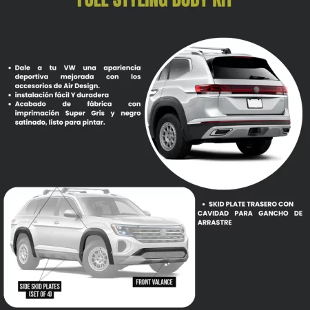 Body Kit Con Skid Plate Air Design Atlas Pa2 2024 2025 - Image 3