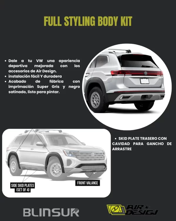 Body Kit Con Skid Plate Air Design Atlas Pa2 2024  2025