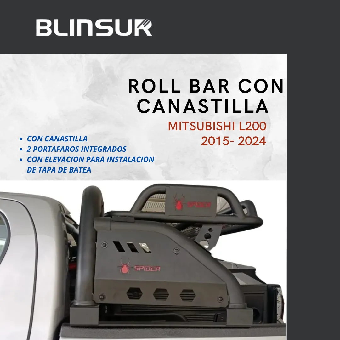Roll Bar Cargo Con Canastilla Mitsubishi L200 2015 - 2024 - Image 3