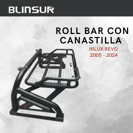 Roll Bar Con Canastilla Y Luz Stop Hilux Revo 2005 2024 - Image 3