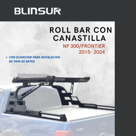 Roll Bar C/ Canastilla Nissan Np300 / Frontier 2015 - 2024 - Image 3