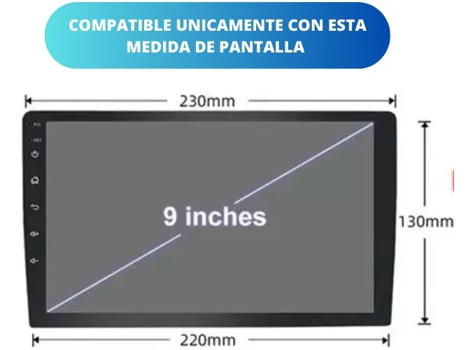 Frente Para Autoestereo 9 Pulgadas Mirage 2015-2022 Negro - Image 3