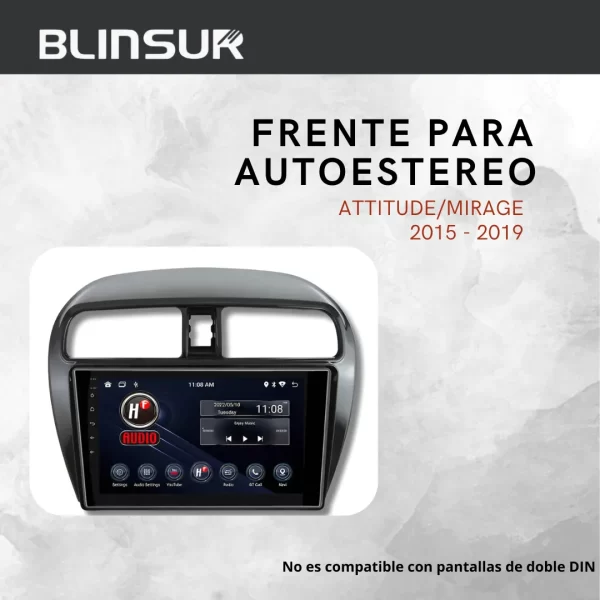 Frente Para Autoestereo 9 Pulgadas Mirage/attitud 2015-2019