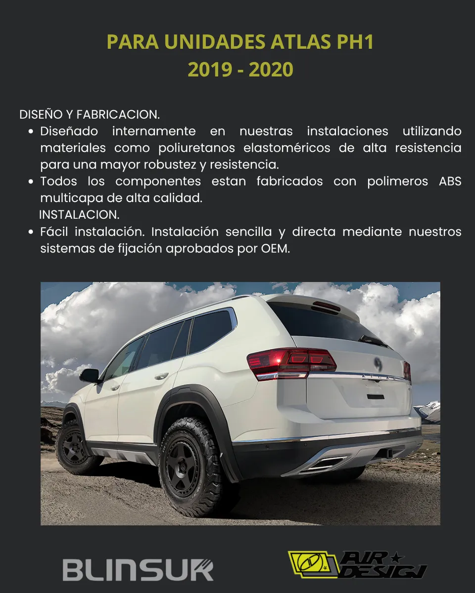 Body Kit Con Skid Plate Atlas Ph1 /teramont 2019 2020 - Image 3