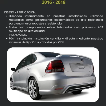 Body Kit Con Alerón Volado Air Design 2016 - 2018 - Image 3