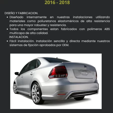 Body Kit Con Alerón Bajo Perfil Air Design 2016 - 2018 - Image 3
