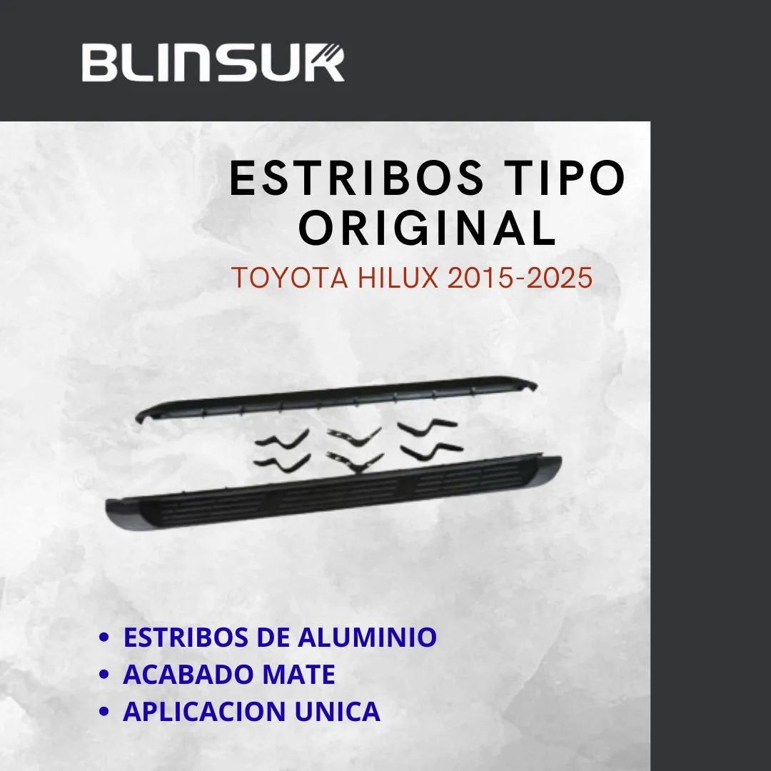 Estribos Negros Para Toyota Hilux 2015 2025 - Image 3