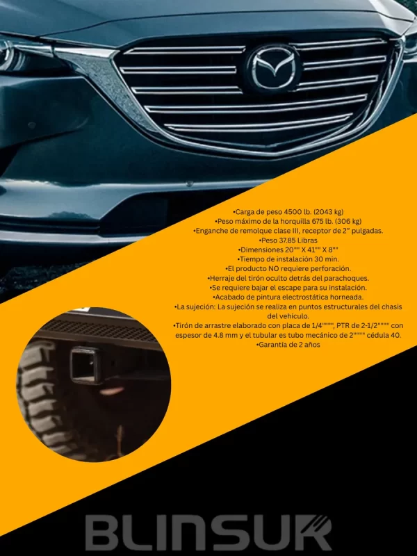 Kit Tiron De Arrastre Mazda Cx9 2016 - 2023 + Cople Y Bola