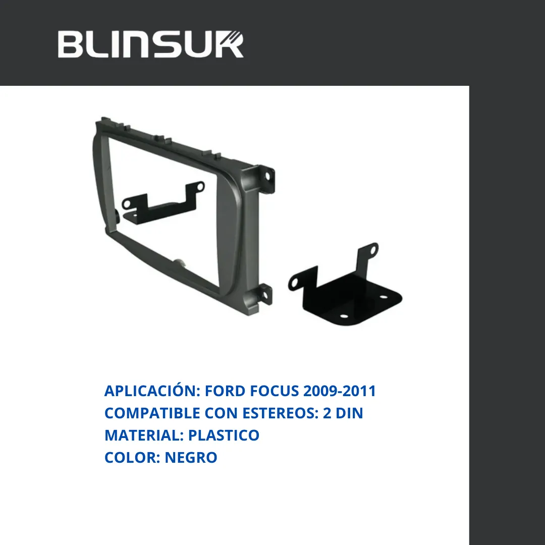 Base Frente Adaptador Estereo Ford Focus 2009 Al 2011 - Image 3