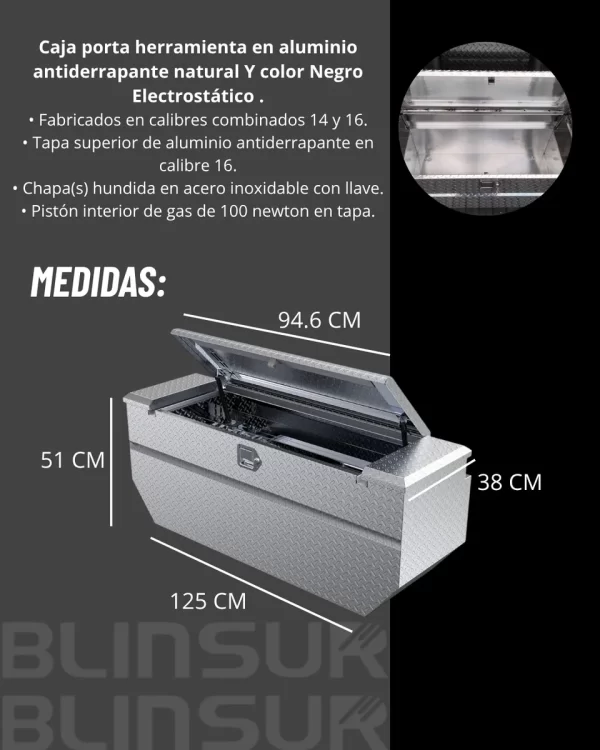 Caja Herrmientas Ram 700 2010-2024 C/laterales Fijos Cab/s