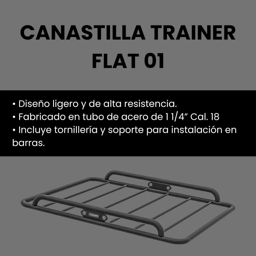 Canastilla Bronco Trainer Flat 01 110cm X 100cm Acero - Image 3