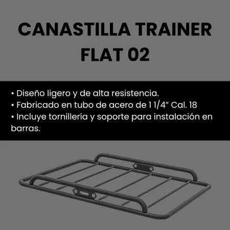 Canastilla Bronco Trainer Flat 02 148cm X 100cm Acero - Image 3