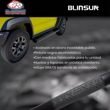 Estribos Bronx  Acero 5 1/2  Chevrolet S10 16-17 Negro - Image 3