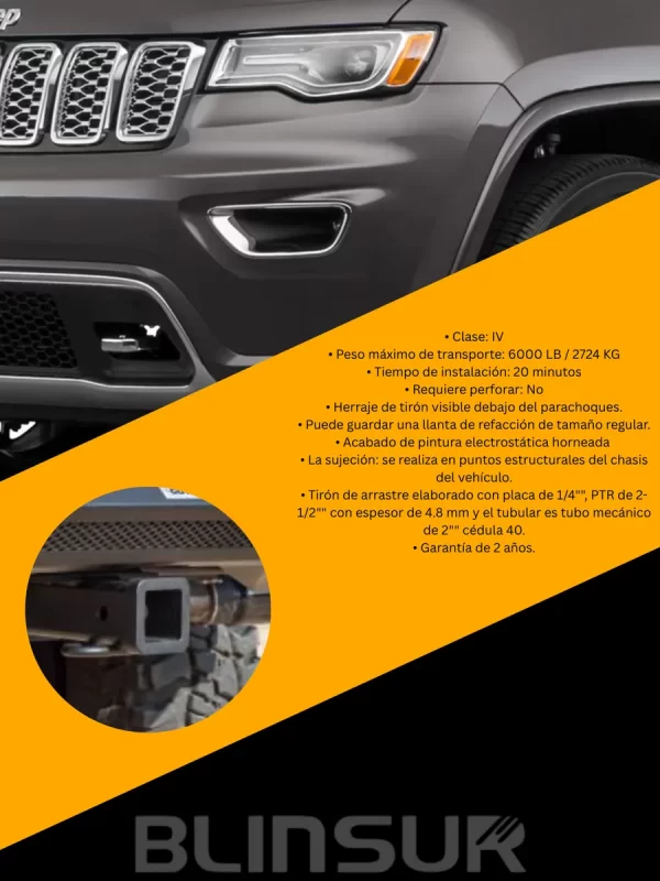 Tiron De Arrastre Jalon Gowest Jeep Grand Cherokee 2014-2018