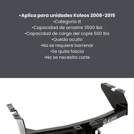 Tirón Jalón De Arrastre Renault Koleos 2008-2015 Negro - Image 3