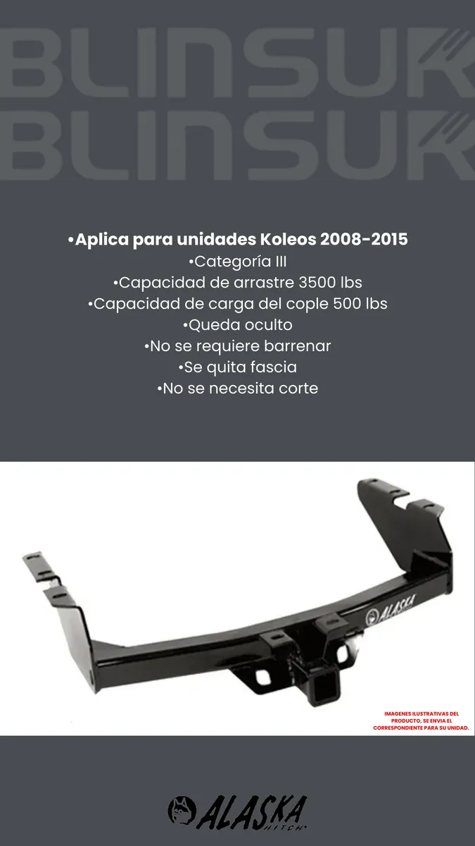 Tirón Jalón De Arrastre Renault Koleos 2008-2015 Negro - Image 3