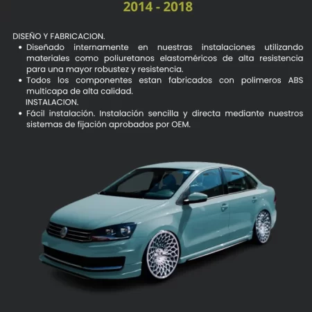 Faldones Laterales Estribos Airdesign Vw Vento 2014-2018 - Image 3