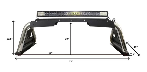 Roll Bar Go Rhino Sport Bar 2.0 F250 Super Duty 09-2020 Inox