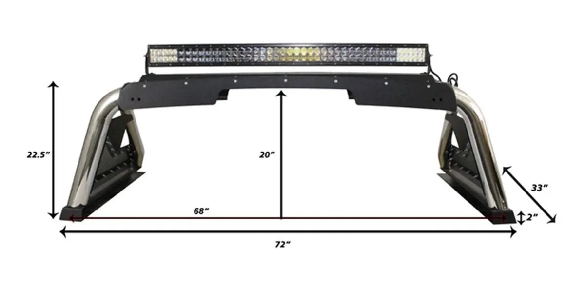 Roll Bar Go Rhino Sport Bar 2.0 F250 Super Duty 09-2020 Inox - Image 3