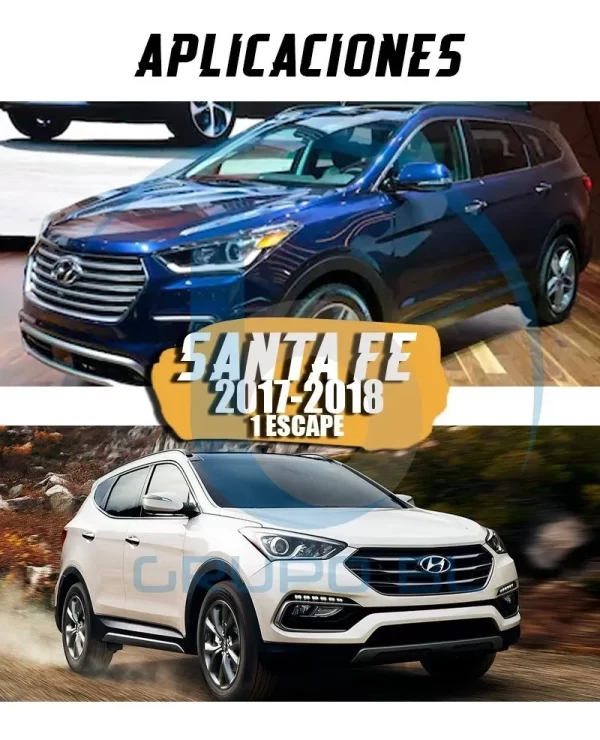 Tirón De Enganche Hyundai Santa Fe 2017-2018 Negro