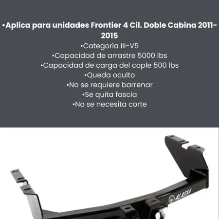Tirón De Enganche Nissan Frontier 4c Dob/cab 2011-2015 - Image 3