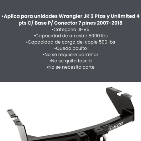 Tirón De Enganche Jeep Wrangler Jk 2007-2018 Negro - Image 3