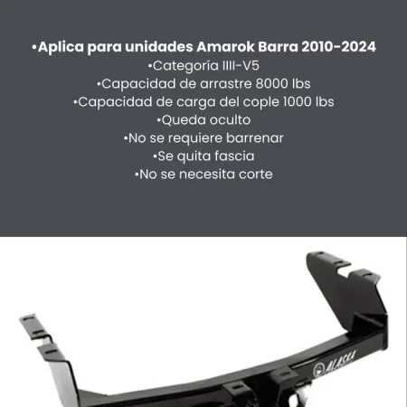 Tirón De Enganche Volkswagen Amarok  Barra 2010-2024 - Image 3