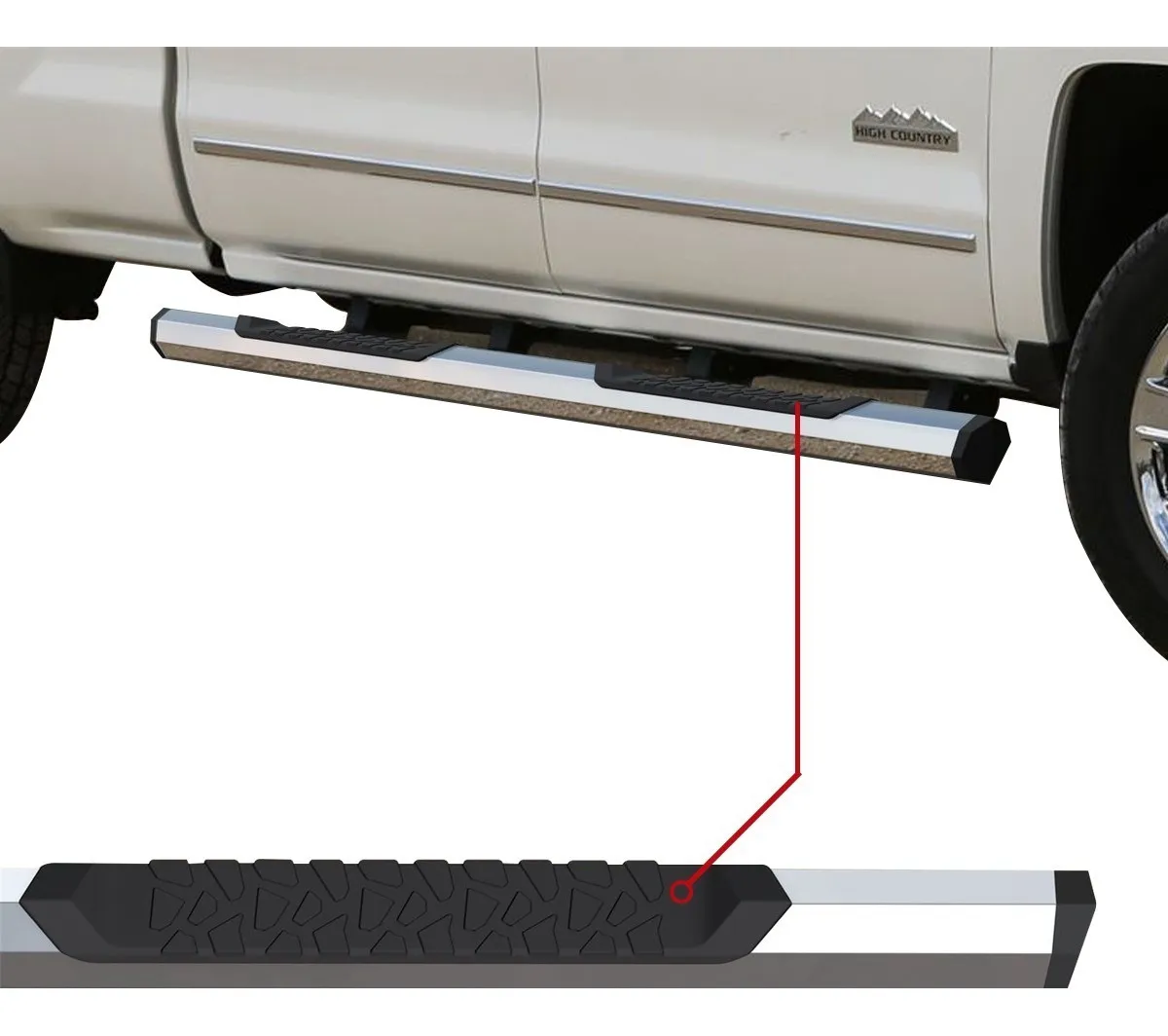 Par De Estribos Serie 700 Nissan Np300 2016 Doble Cabina Cro - Image 3