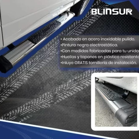 Estribos Bronx Toyota Hilux Cabina Sencilla 2013-2015 Cromo - Image 3